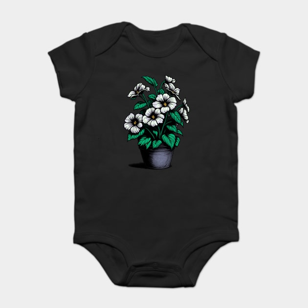 Flower Pot Baby Bodysuit by CreativeSage